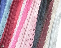 ritsen aan de meter met kanten rand