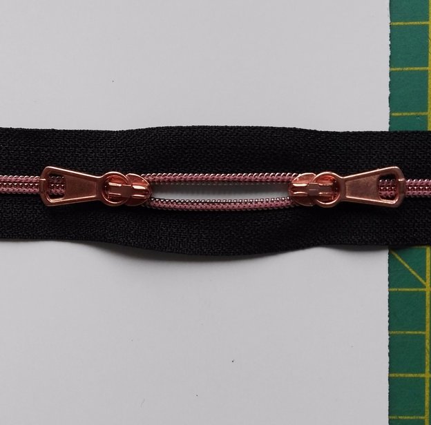  rits op de rol metaalkleurig