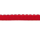 elastiek met schulprandje 12 mm breed, rood