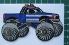 monstertruck, blauw