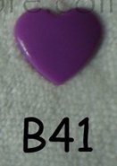snaps violet glanzend hartje, kleur 41