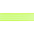 taille-elastiek 4 cm breed: strepen wit met neongroen /HALVE METER