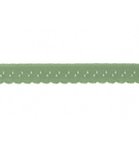 oudgroen (grijzig groen) omvouwelastiek met klein schulprandje op de vouw