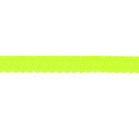 neongroen omvouwelastiek met klein schulprandje op de vouw