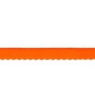 neonoranje omvouwelastiek met klein schulprandje op de vouw