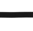 omvouwelastiek 2 cm breed met glimmende rand, zwart