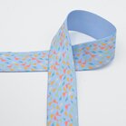 taille-elastiek 4 cm breed: dino&#039;s op lichtblauw /HALVE METER