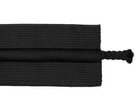 taille-elastiek 5 cm breed met koord in het midden: zwart /HALVE METER