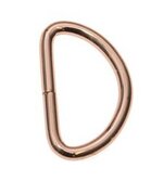 D-ring ros&eacute;-goud-kleurig metaal 25mm