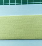 taille-elastiek 4 cm breed: zacht mat geel /HALVE METER