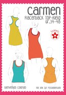 Carmen: patroon van een top of zomerjurk met racerback in de maten 34 t/m 48