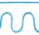 Koord 5 mm gevlochten katoenen koord, gem&ecirc;leerd turquoise