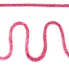 Koord 5 mm gevlochten katoenen koord, gem&ecirc;leerd fuchsia