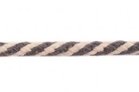 Koord 8 mm gevlochten katoenen koord, grijs/gebroken wit