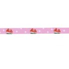 roze FliePi-sierband met witte stippen