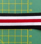 sierelastiek voor over zijnaden 2,5 cm: rood in het midden