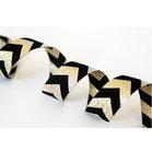 Chevron-sierband, zwart met goud en glitterdraad (nog 1 meter)