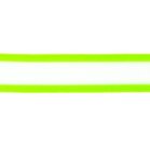 broekstreep band 2,5 cm breed: wit met neonlichtgroen