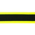 broekstreep band 2,5 cm breed: zwart met neongeel