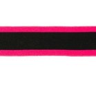 broekstreep band 2,5 cm breed: zwart met neonfuchsia