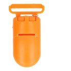 bretelclip, kunststof speenkoordclip oranje