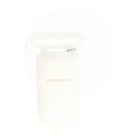 bretelclip, kunststof speenkoordclip wit