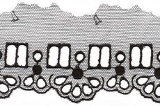 broderie van tule, zwart