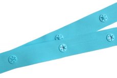 drukkertjesband turquoise: afstand 5 cm: HALVE meter
