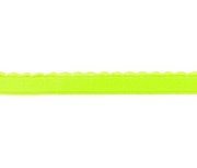 elastiek met schulprandje 12 mm breed, neon lichtgroen