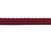 elastiek met schulprandje 12 mm breed, bordeaux-rood