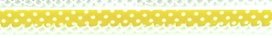 biaisband geel met witte stip en wit randje