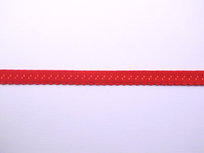 rood omvouwelastiek met klein schulprandje op de vouw