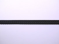 zwart omvouwelastiek met klein schulprandje op de vouw