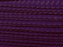  donkerpaars omvouwelastiek met klein schulprandje op de vouw