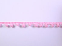 pomponband met kleine bolletjes, roze
