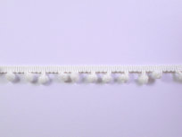 pomponband met kleine bolletjes, creme
