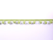 pomponband met kleine bolletjes, lichtgroen
