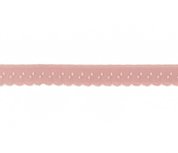 oudroze omvouwelastiek met klein schulprandje op de vouw (nog 2 meter)