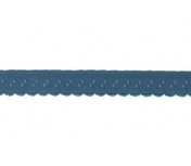 jeanskleur omvouwelastiek met klein schulprandje op de vouw