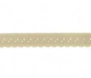 beige omvouwelastiek met klein schulprandje op de vouw