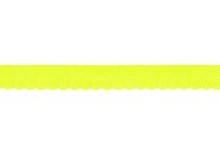 neongeel omvouwelastiek met klein schulprandje op de vouw