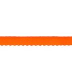 neonoranje omvouwelastiek met klein schulprandje op de vouw