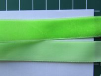 fluweelband, lime = geen fluor