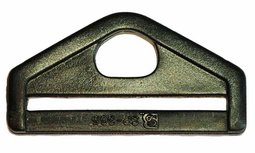 D-ring driehoekig zwart kunststof 50mm