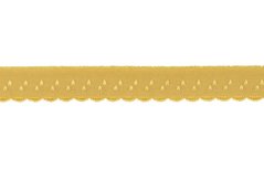 licht camel/ honing omvouwelastiek met klein schulprandje op de vouw