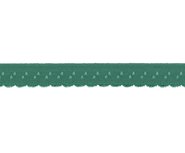 donker oudgroen omvouwelastiek met klein schulprandje op de vouw