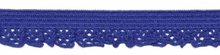 elastisch rucheband, blauw, smal