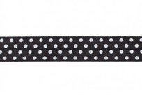 omvouwelastiek zwart met witte stip
