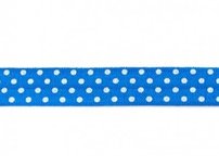 omvouwelastiek blauw met witte stip