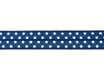 omvouwelastiek donkerblauw met witte stip